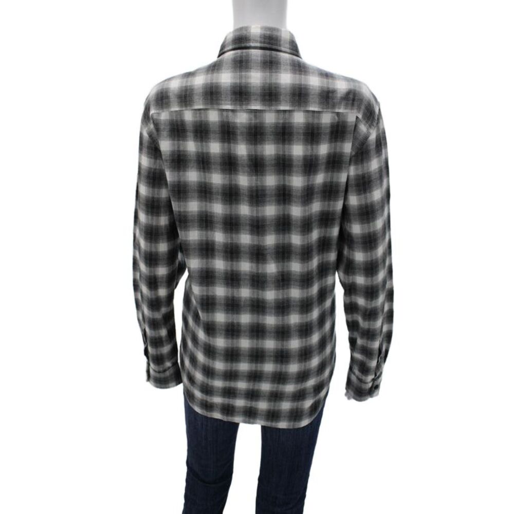 Club Monaco Mens Black Collared Long Sleeve Button-Down Cotton Shirt Size M - Picture 4 of 7